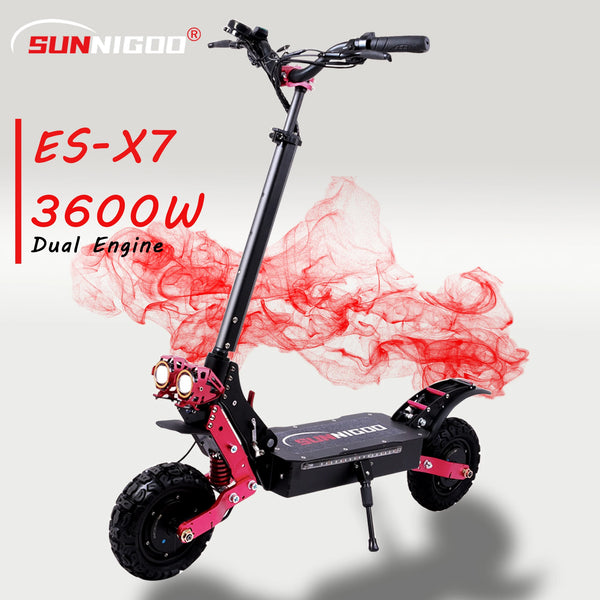 Dual Drive 3600W 48V 21Ah Adult Fast Electric Scooter Foldable 11'Fat Tire e scooter aluminum alloy European stock off road