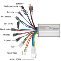 Electric Bike Brushless Controller 24V/36V/48V 250W/350W Brushless Speed Controller For Electric Scooter 6Mos With Hall Reverse