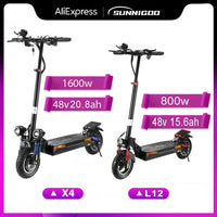 Adults Electric Scooters 800W 1600W 48V Foldable Electric Kick Scooter Max Speed 45 KM/H Long Range 60KM Fast Scooters Electric