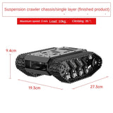 RC Tank 10KG Load Strong Shock Absorption Tank Chassis with Encoder Motor Suspension All Metal Robot Kit Programmable Robot Car