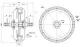 QSMotor High Power 260 3000W 40H V4 72V 100kph Hub Motor