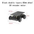 10KG Load 4WD Omnidirection Mecanum Robot Car 97mm Wheel 12V Encoder Motor Metal Chassis for Arduino for Raspberry Pi Robot Kit