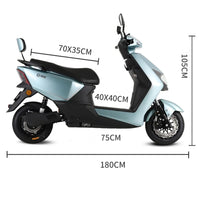 1200W 60V20A  Electric  Motorcycle with Lithium Battery Tire Max Load 200kg  Ebike for Men