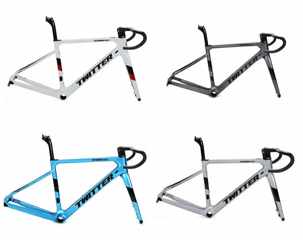 New TWITTER T800carbon fiber road bike frame climbing racing stage full hidden inner cable design Barrel drawer version 12*142mm