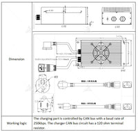 EV Charger High Power 1800W 72V18A/12A with Europe and American standard cable for E-scooter E-motorcycle E-bike