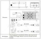 EV Charger High Power 1800W 72V18A/12A with Europe and American standard cable for E-scooter E-motorcycle E-bike