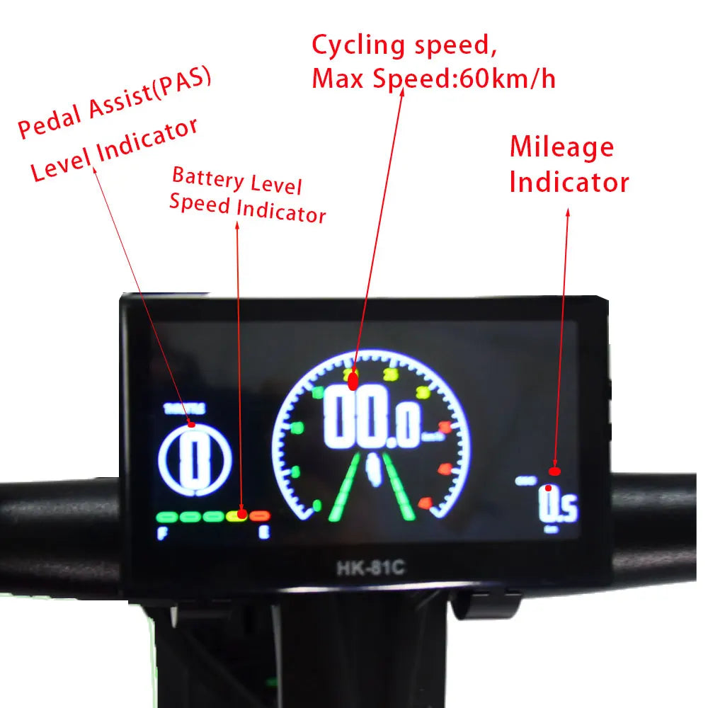Super New Ebike Electric System LCD Display Bicycle Kit Ebike 73 Conversion Kit set PAS 48V30ah Battery Controller