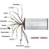 KUNRAY Speed Controller for Brushless Motor 12-18Mosfet 1000W 2500W DC Brushless Controller E-Bike Electric Scooter Accessories