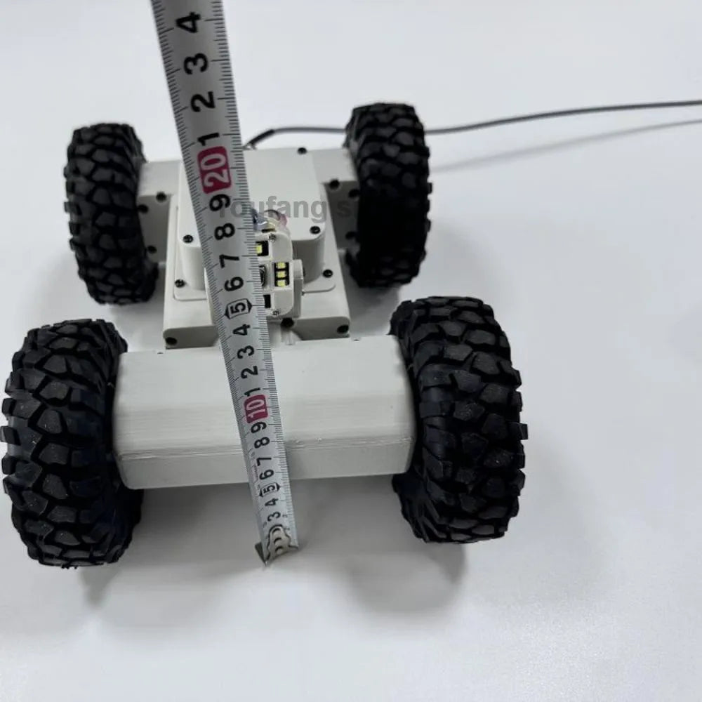 4WD Robotic Car Threading Pipeline Robot Ceiling Hole Reconnaissance Vehicle Video 100m Wired Transmission RC Tank with Handle