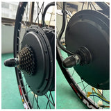 MXUS 48-72V 3000W 142mm Dropout Electric Bike Brushless Hub Motor Wheel with 7 Speed Freewheel, 80-90km/h MTB Ebike Motor Wheel