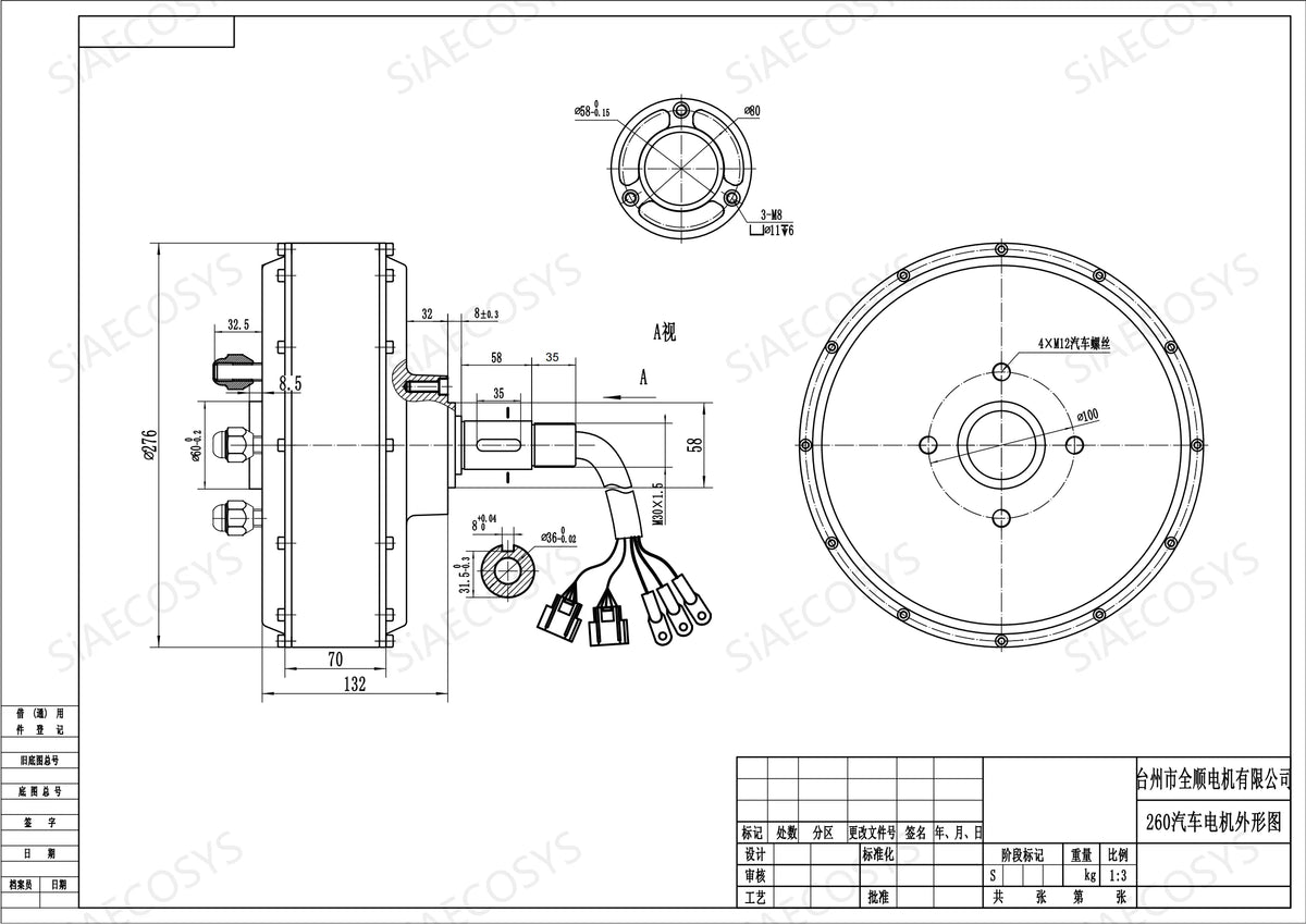 Sales Clearance！QS Motor Electric Tricycle 260 2000W V1 Single Shaft Hub Motor Conversion Kits