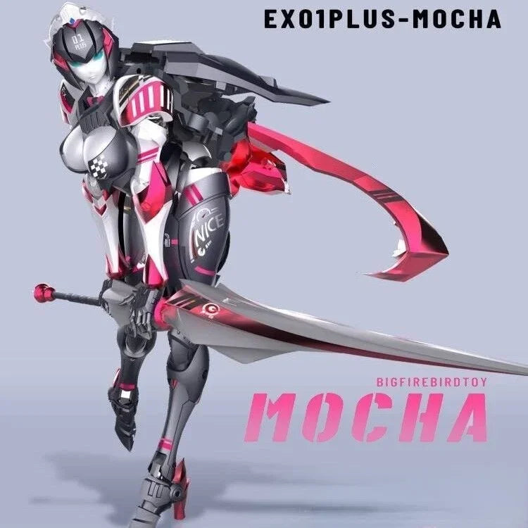 BIGFIREBIRD BUILD MOCHA MOOKA EX-01 PLUS  Transformation ARCEE Alloy Sports Car Turned Into Robot