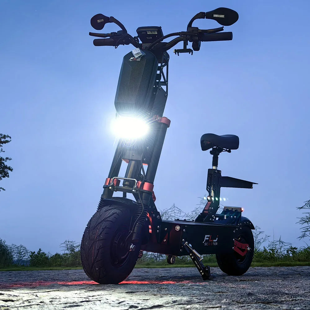 New FLJ K13 72V 12000W electric scooter with APP NFC 75MPH Speed 13inch Fat wheel scooters