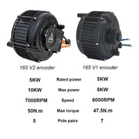 SiAECOSYS QSMOTOR QS165 V2 5000W 72V 35H Encoder PMSM Mid Drive Motor Kits with ND72490B 270A 490A Encoder Controller