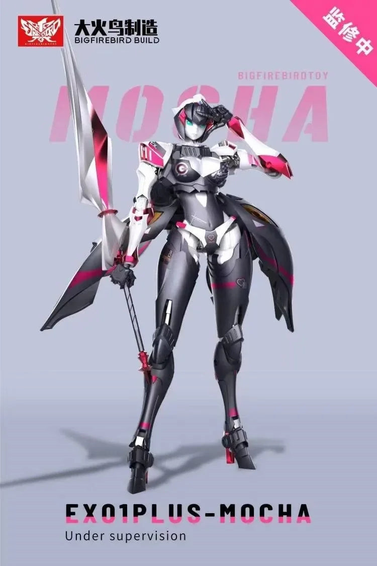 BIGFIREBIRD BUILD MOCHA MOOKA EX-01 PLUS  Transformation ARCEE Alloy Sports Car Turned Into Robot