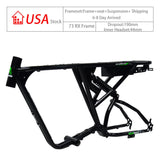 190mm Dropout Electric Bike Frame Super -73 RX 20inch DIY Frame Retro Electric Snow Fat Tire Bike Frame Soft Tail Frameset