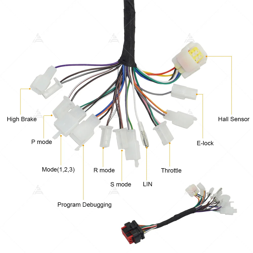 New QSMOTOR QS138 90H V3 with 1:2.35 gear box Rated 4KW 7200rpm Mid Drive Motor Kits with EM200-2SP Controller 200A 600A