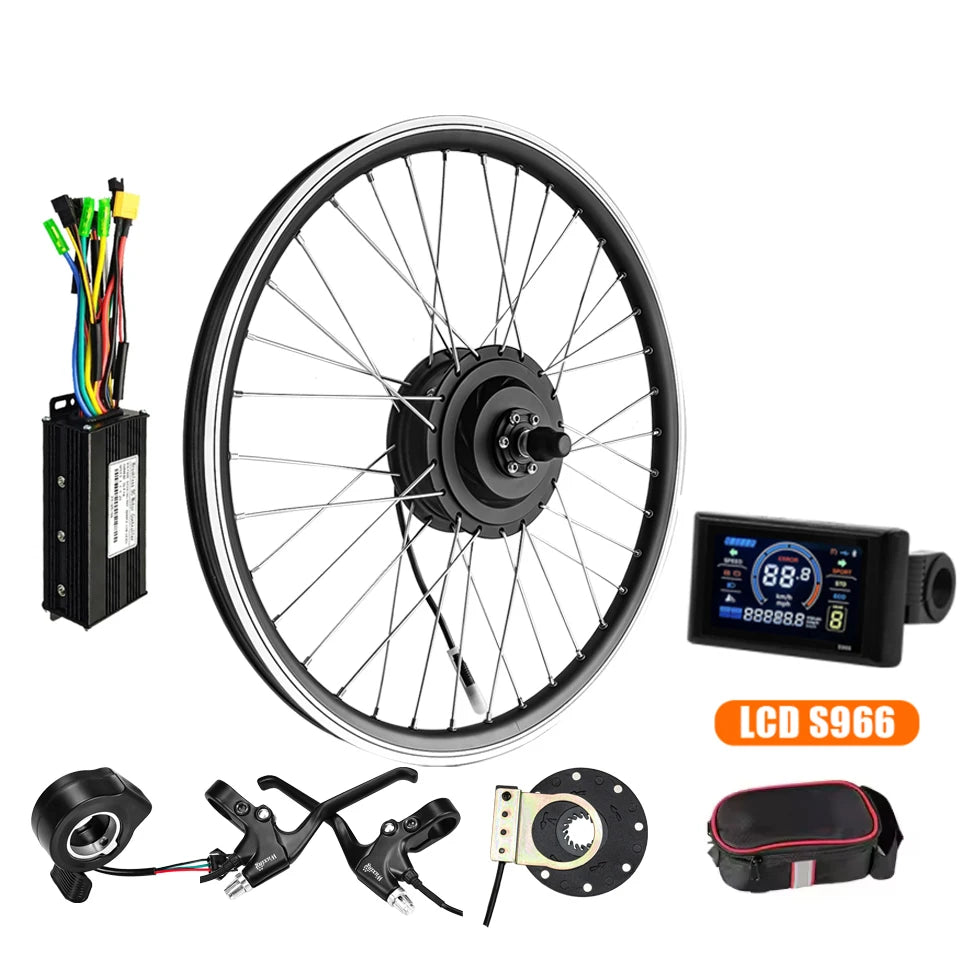 36V/48V 500W Electric Bike Conversion Kit - Front, Rear & Cassette Geared Hub Motor Wheel