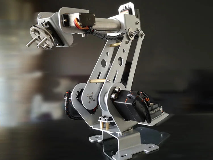 6 Dof Stainless Steel Robotic Arm Mechanical Robot Remote Control Claw With Servo MG90 for Children's Toy RC Robot Arm DIY Kit