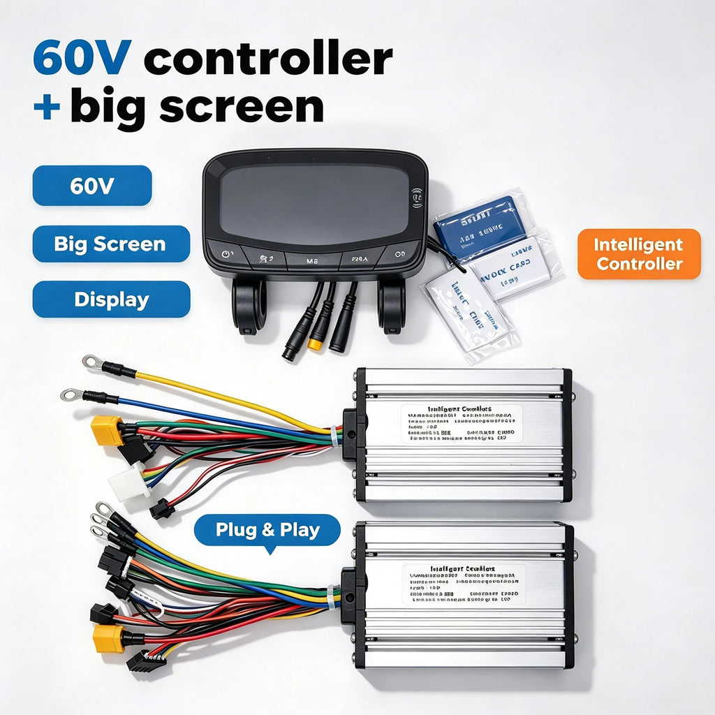 REDDYDY RD2 60V Dual Motor Brushless Controllers (A & B) & Large LCD Display Kit (5000W)