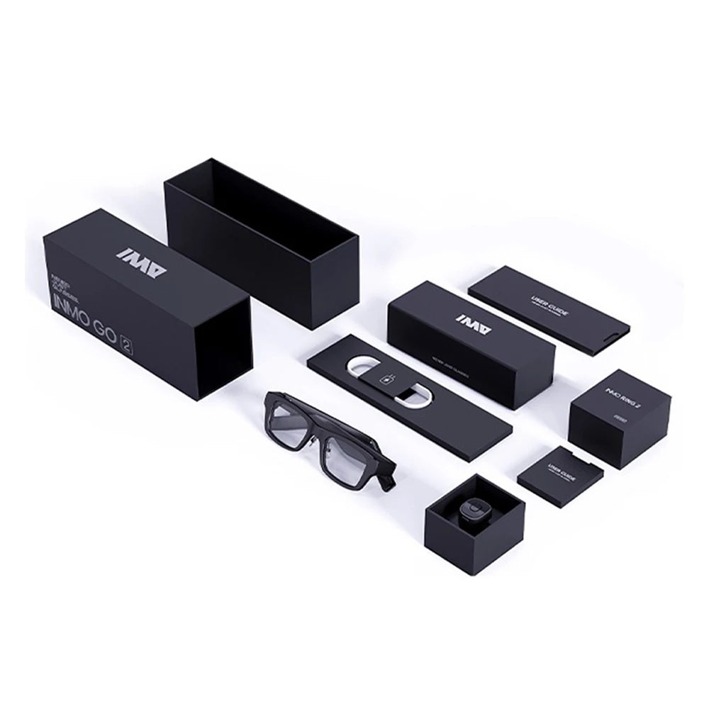 New INMO Go2 Smart AR Glasses Wireless AI Assistant Glasses Music/Call/Translation/Teleprompter/Navigation/Bluetooth Audio