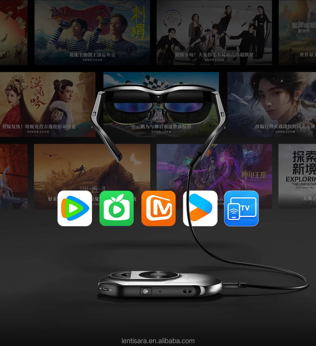 YYHC-Bluetooth Smart Sunglasses Air 3 3D Wireless Augmented Reality AI VR Display Glasses Smart sunglasses
