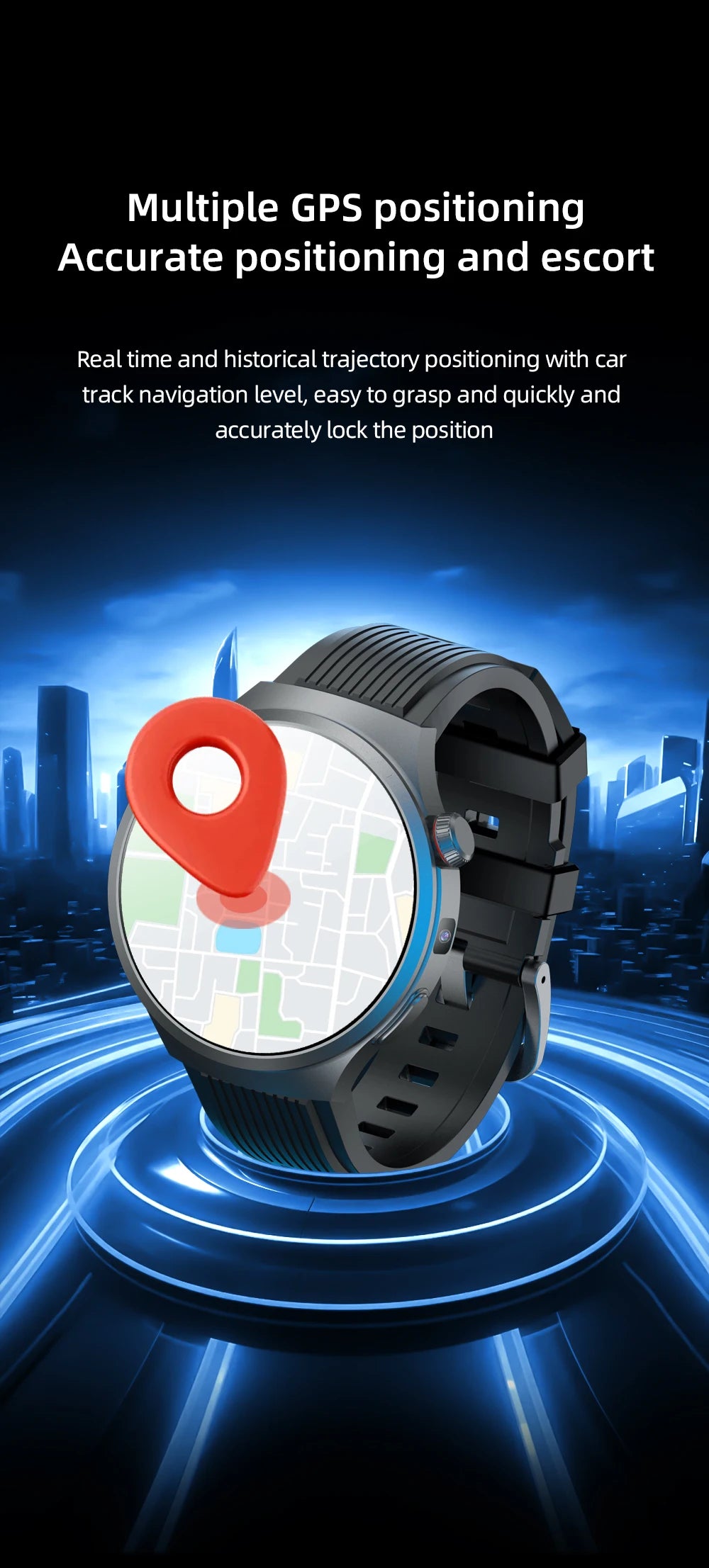Wonlex 4G LTE Smart Watch GPS WiFi Android8.1 Ai Voice Assitance 3+32GB Storage Camera 4G Global Call Smartwatch For Men Women