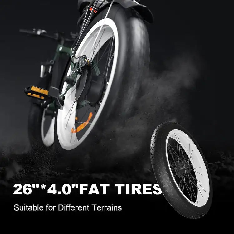 Zeegr Fl Electric Bike All-TerrainFat Tire E-Bike 26" 1000W 48V 16AH  Fat Tire Ebike Mountain Snow Electric Bicycle