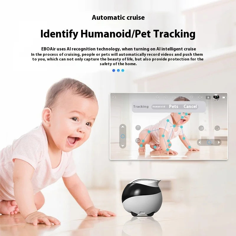 Enabot Ebo Air Ebo Se Intelligent Robot Remote Monitoring Robot Wireless Camera Pet Companion Robot Realtime Control Home Camera