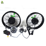 YQEBIKES Fast Speed Long Range DIY Double Motor 3000W Ebike Accessories Dual Battery Electric Bike Conversion Kit for Assembly