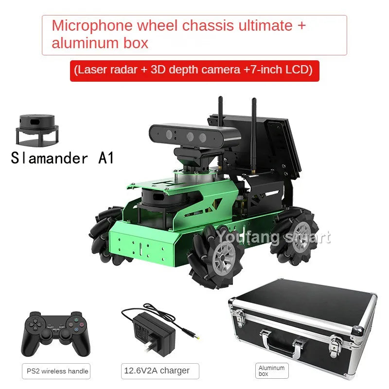 JetAuto ROS 4WD Robot Car with Lidar Depth Camera Touch Screen for Jetson Nano Robot DIY Kit Support SLAM Mapping and Navigation