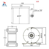 KUNRAY 48VDC 1500W 1600W Electric Scooter Motor BLDC Electric Bicycle E-Bike Mid Drive Motors High-Speed Balance Two Wheel Motor