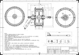 QS MOTOR 159.8 60H 1000W 48V to 72V Toothed Brushless Hub Motor with Disc Brake