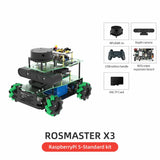 ROSMASTER X3 ROS2 Robot Mecanum Wheel Aluminum Alloy Frame Autopilot Lidar Mapping for Jetson NANO Orin NX Orin NANO RaspberryPi