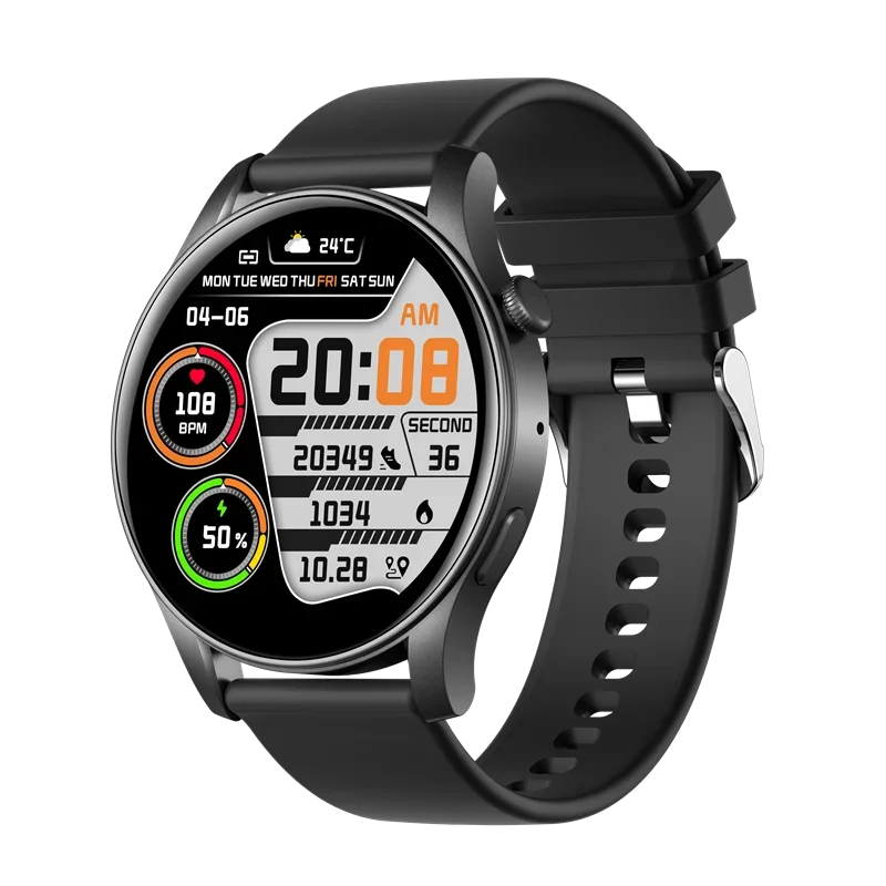 Gaines KC88 Smart Watch 1.43inch AMOLED HD Screen BT Call AI Voice Assistant Heart Rate 100+ Sport Fitness Tracker Men Women Smart Watch