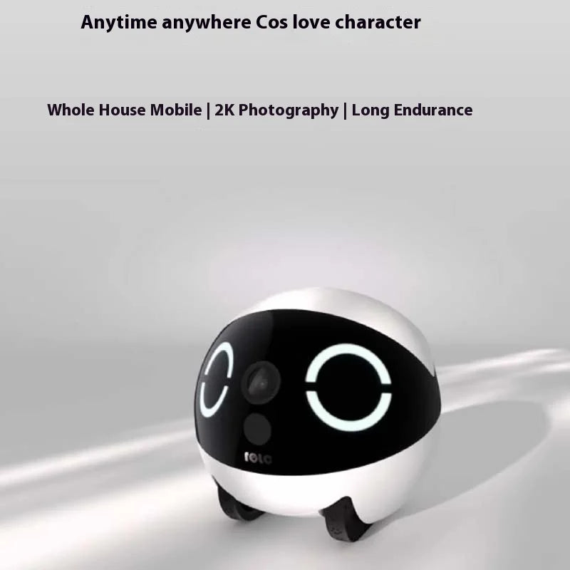Rolamini Intelligent Robot Kids Pet Companionship Mobile Camera Remote Control 5000mah Long Battery Life Potable For Kids Pet