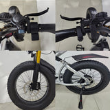 20 Inch 7 Speed Mountain Electric Bike  SMLRO E6 Fat Snow Bike with 48V 500W Rear Hub Motor and Disc Brake System  Road bikes Fat Snow Bike