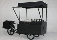 RL-T07B Fridge And Griddle Food Bike Bicycle Tricycle Coffee Cart Mobile Electric Pedal Trike Street Vending Car