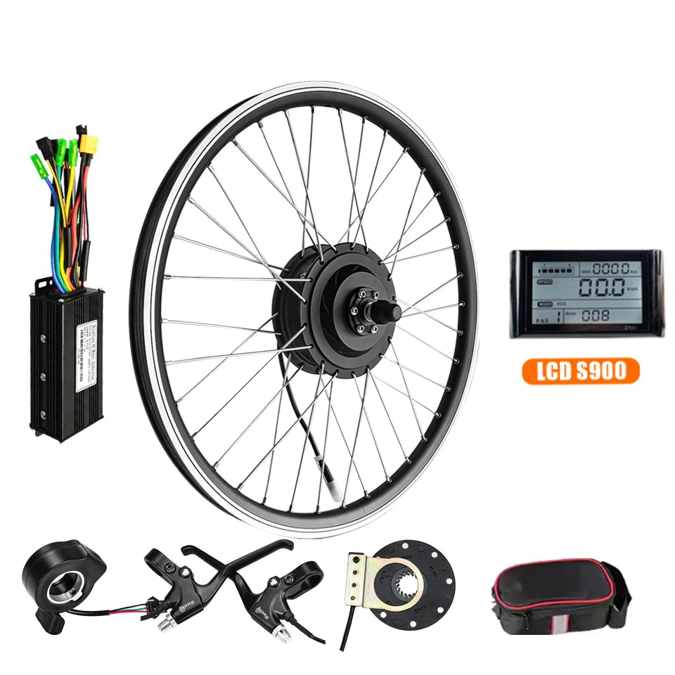 36V/48V 500W Electric Bike Conversion Kit - Front, Rear & Cassette Geared Hub Motor Wheel