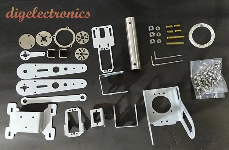 6 Dof Stainless Steel Robotic Arm Mechanical Robot Remote Control Claw With Servo MG90 for Children's Toy RC Robot Arm DIY Kit