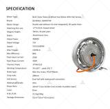 Copy SiAECOSYS 17inch 273 8000W V3 72V Hub Motor Kits with 17x3.0inch Front Wheel and 17*4.5inch Moped Motor 120kph High Speed