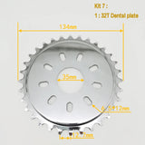 Bike Spoke Wheel Chainwheel 32T Bicycle Sprocket Replacement Parts Spokes Gear Set For Spokes Mount Electric Bike Left Drive Kit