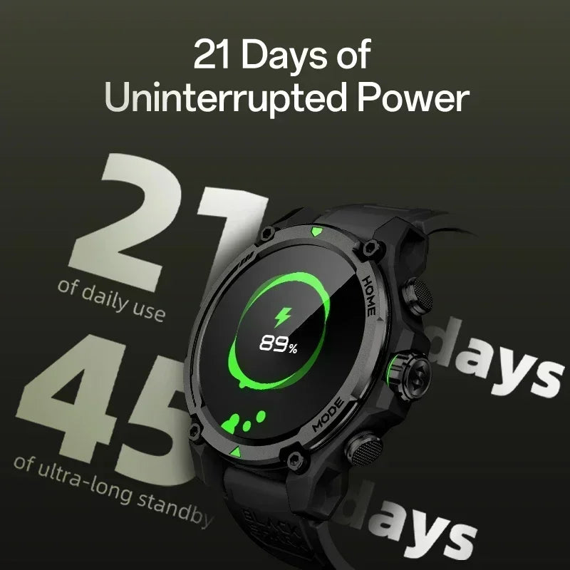 2025 Blackshark GS3 Smart Watch Global Version 1.43" AMOLED Display 5ATM AI Watch Faces GPS Satellite Positioning