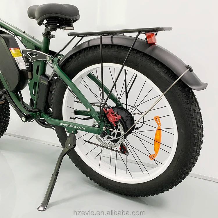 Zeegr S1 52v 2000w ebike full suspension power bicycle 6 inch fat tire hidden dual battery snow beach electric mountain e bike