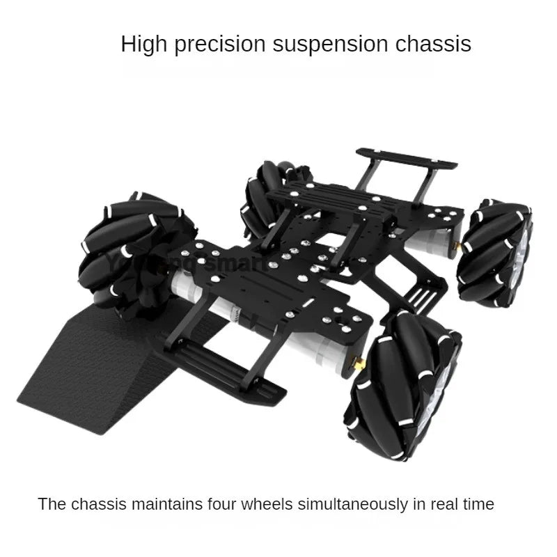 7kg Load 4WD Mecanum Robot Car with Encoder/Magnetic Motor Suspension Chassis for Robot Car DIY Kit RC Tank Programmable Robot