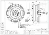 QS Motor 10*3.0inch 3000W 205 V2 60v 45kph BLDC Motor Brushless and Gearless in Wheel Hub Motor for Electric Scooter