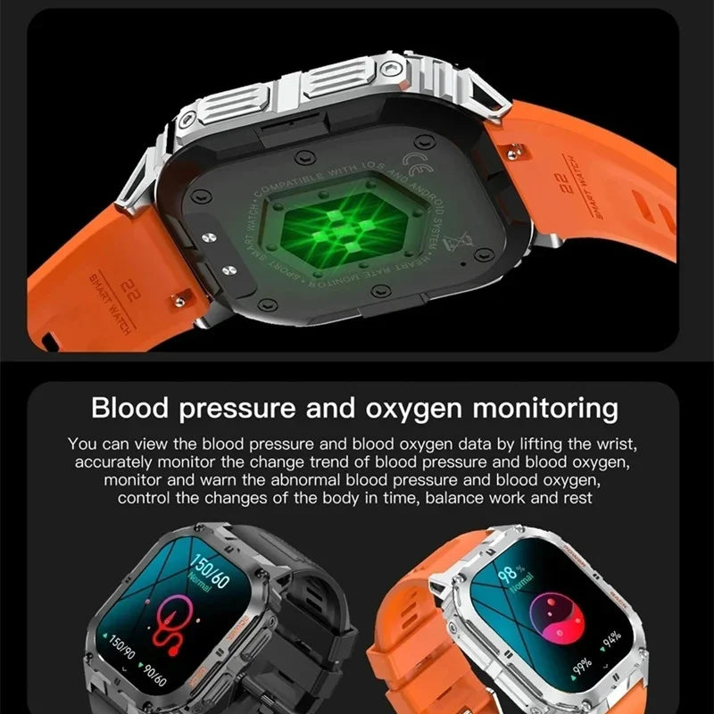 Gaines Smart Watch K61 Pro Men Bluetooth Call 1.96inch AMOLED Screen Compass AI Voice Health Monitor Sport Fitness Tracker Smart