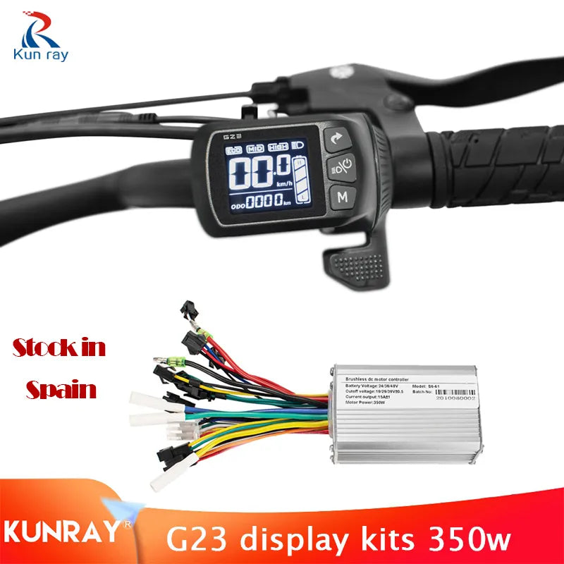 Kunray E-scootercontroller met lcd-display, 24 V, 36 V, 48 V, borstelloze motorcontroller, 350 W, voor elektrische scooter, e-bike-controller, 48 V, borstelloze controller Kunray E-scootercontroller met lcd-display, 24 V, 36 V, 48 V, borstelloze motorcontroller, 350 W, voor elektrische scooter, e-bike-controller, 48 V, borstelloze controller