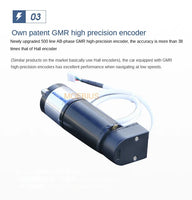 25KG Load Ackerman Robot Car ROS Unmanned Vehicle Chassis Industrial CNC Machining Shell Swing Suspension Omnidirectional Car
