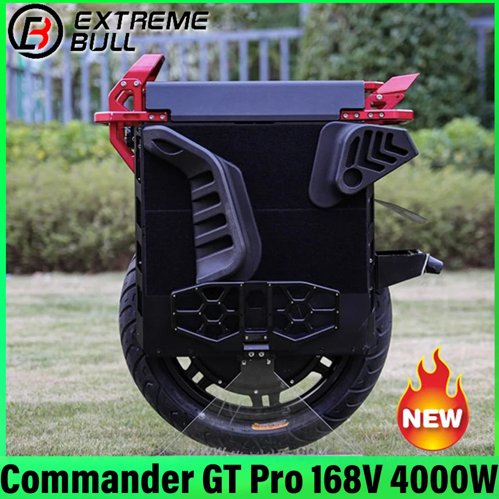 Extreme Bull Commander GT Pro 168V 3000Wh Electric Unicycle 50S Battery 4000W C38 High Torque 21inch Tire Suspension 95mm EUC